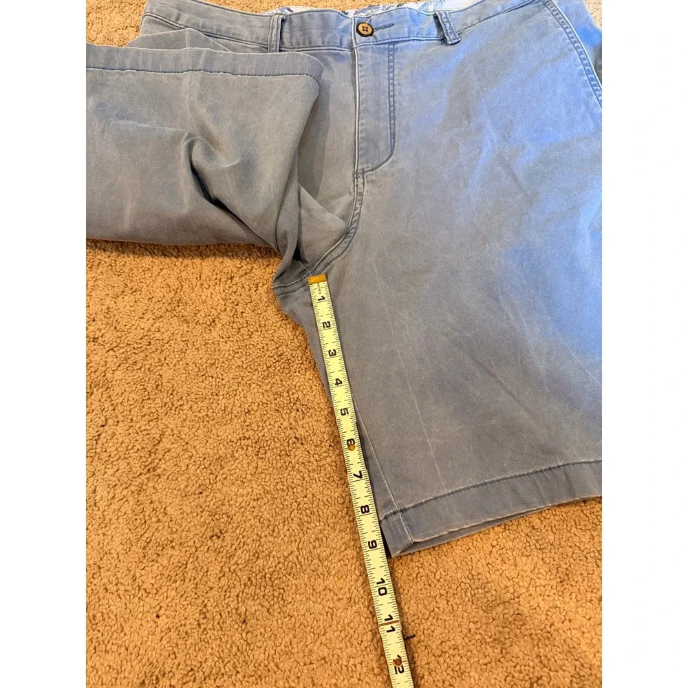 Tommy Bahama Mens Blue‎ Chino Shorts Sz 35 Cotton Tencel Stretch Flat Front Golf